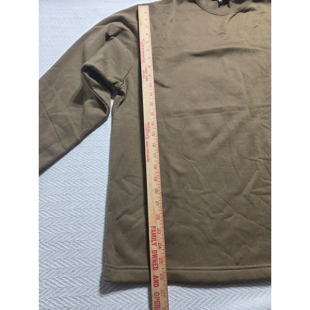 Guide Gear Men L Olive Brown Fleece Crewneck Sweatshirt Hunting Outdoor Pullover